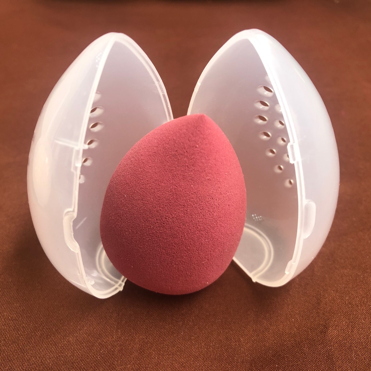 Hộp Đựng Xốp WOOLOVE Beauty Hộp Đựng Mút Trang Điểm, Hộp Sấy Khô Thoáng Khí Trong Suốt Hình Quả Trứng Rỗng