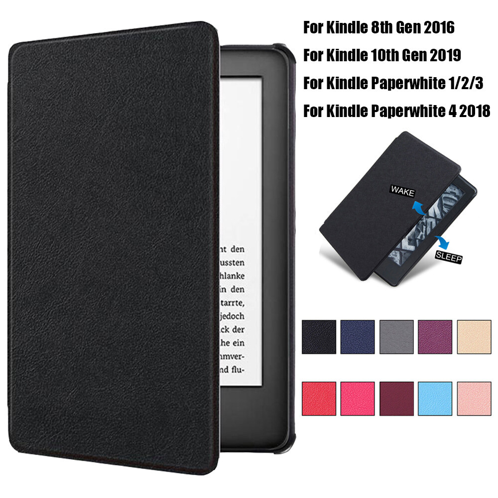 Ultra Slim Smart Case PU Leather Cover 6  eBook Reader Protective Shell For Amazon Kindle 8/10th Gen Paperwhite 1/2/3/4
