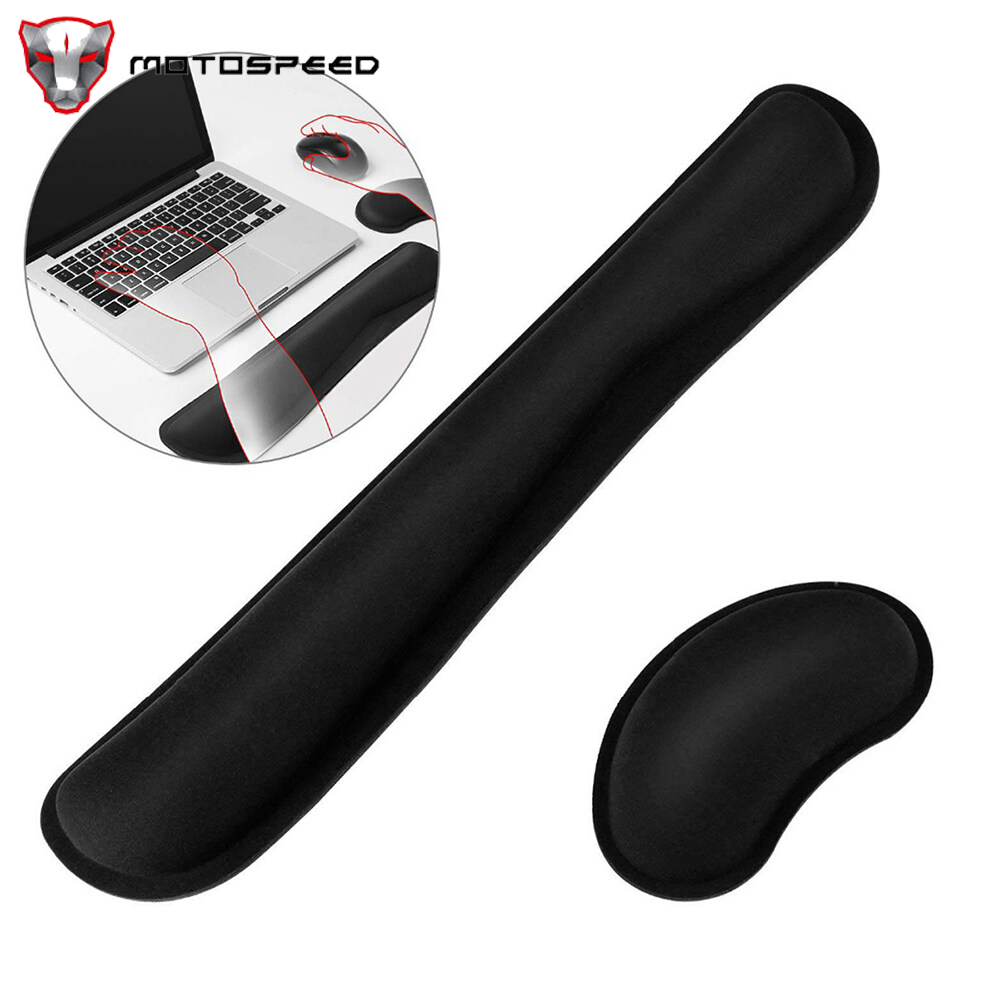 Wrist Rest Mouse Pad Keyboard Wrist Support Set Memory Foam Ergonomic Non-slip Office Gaming Mouse and Keyboard Wrist Support