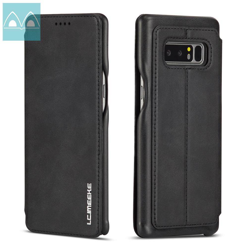 Flip Wallet Cover For Samsung Galaxy Note 8 Magnetic Case Leather Luxury Vintage Cover with Stand Card Slots Casing