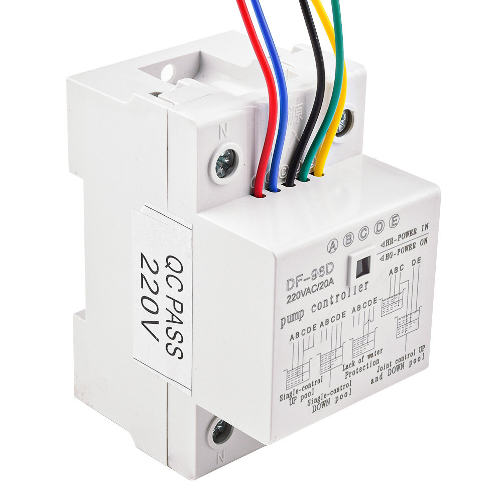diymore Bộ Điều Khiển Mực Nước Df-96D Df-96Dk Có Cảm Biến Bộ Điều Khiển Bơm Nước Rơ Le Mực Nước Bể Chứa Nước Tự Động Cảm Biến Lưu Lượng Bộ Điều Khiển Bơm Nước Với Đầu Dò Dây 2 Mét