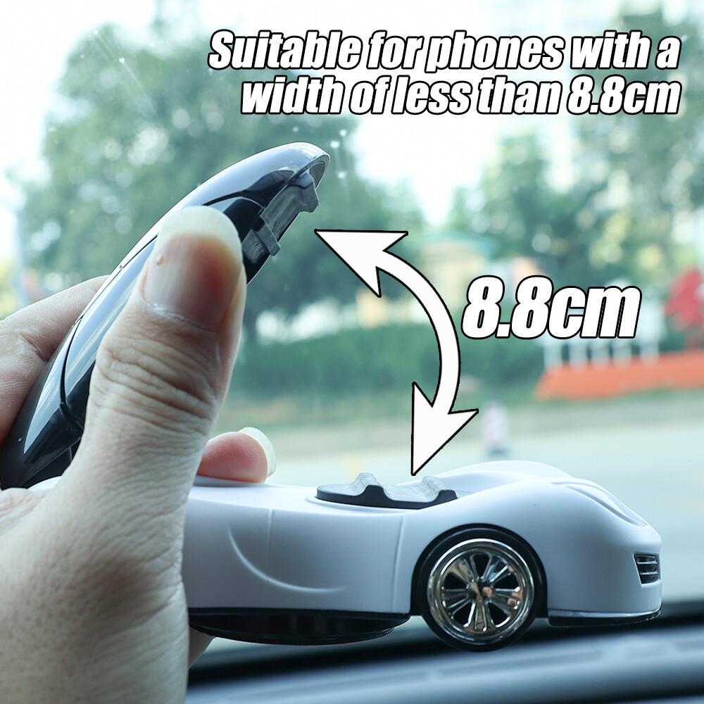 Car 360° Rotation Cell Phone Mount Mobile Phone Bracket Multifunction Racing Model Bracket Car Dashboard Ornaments