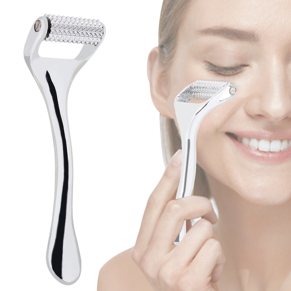DECINIEE Zinc Alloy Derma Roller Face-lift Tightening Beauty Massager Facial Hobbing Double-headed Metal Jade Roller Skin Care Tools