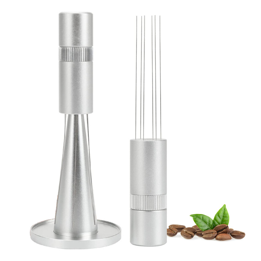 WDT Coffee Tool With Magnetic Stand - Adjustable Espresso Stirrer With 0.4mm & 0.25mm Needles