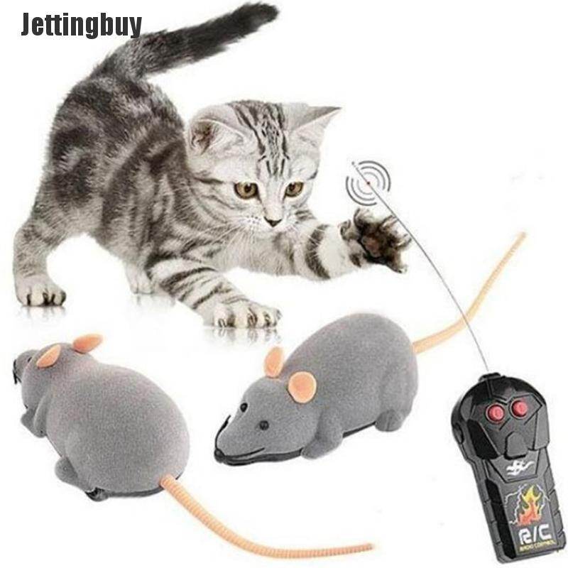 [Jettingbuy] RC Funny Wireless Electronic Remote Control Mouse Rat Pets Toy For Cats Hot