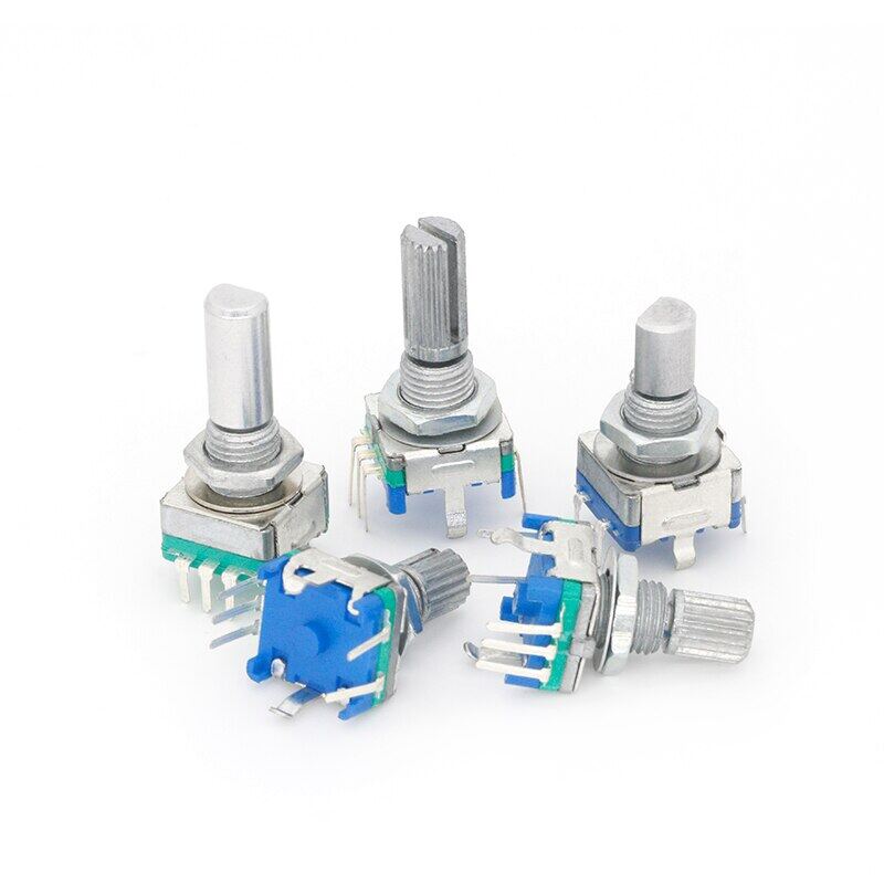 5PCS/LOT 20 Position 360 Degree Rotary Encoder EC11 w Push Button 5Pin ...