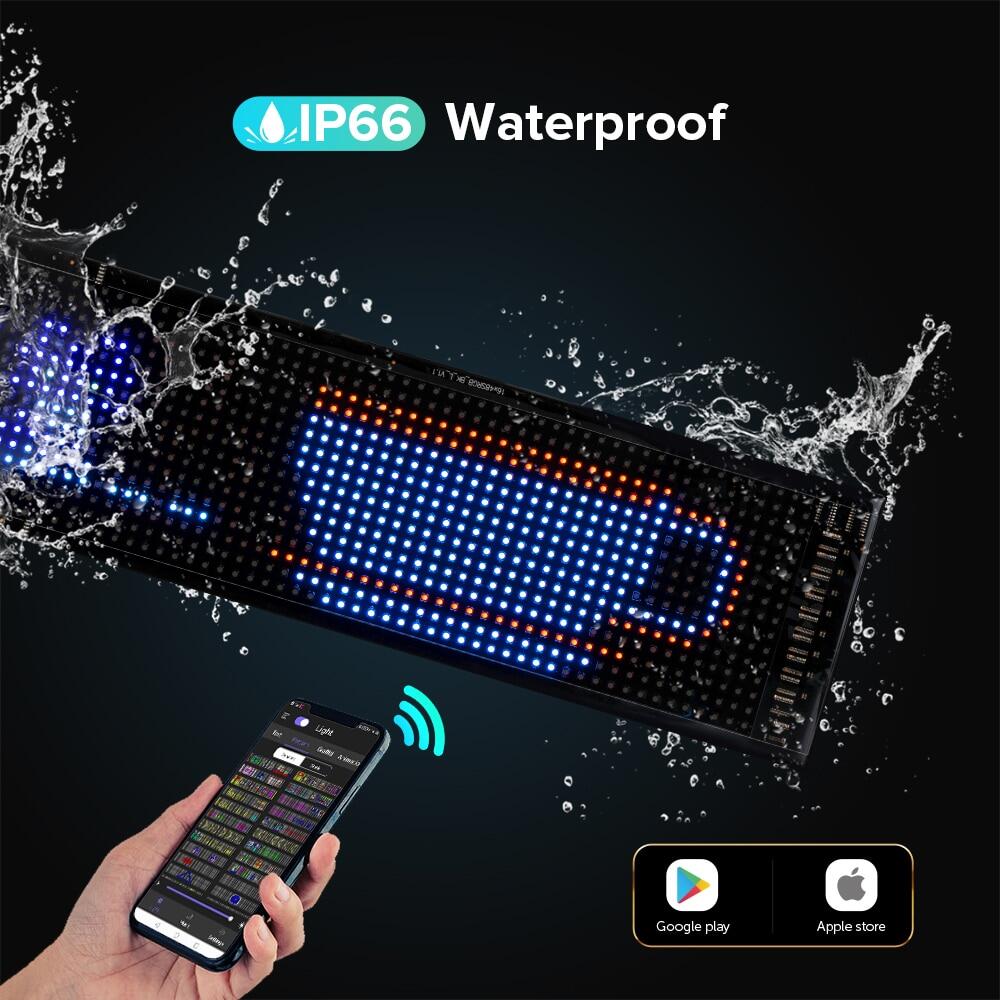 LED Matrix Pixel Panel Bluetooth APP USB 5V Flexible Addressable RGB Pattern Graffiti Scrolling Text Animation Display Car Shop