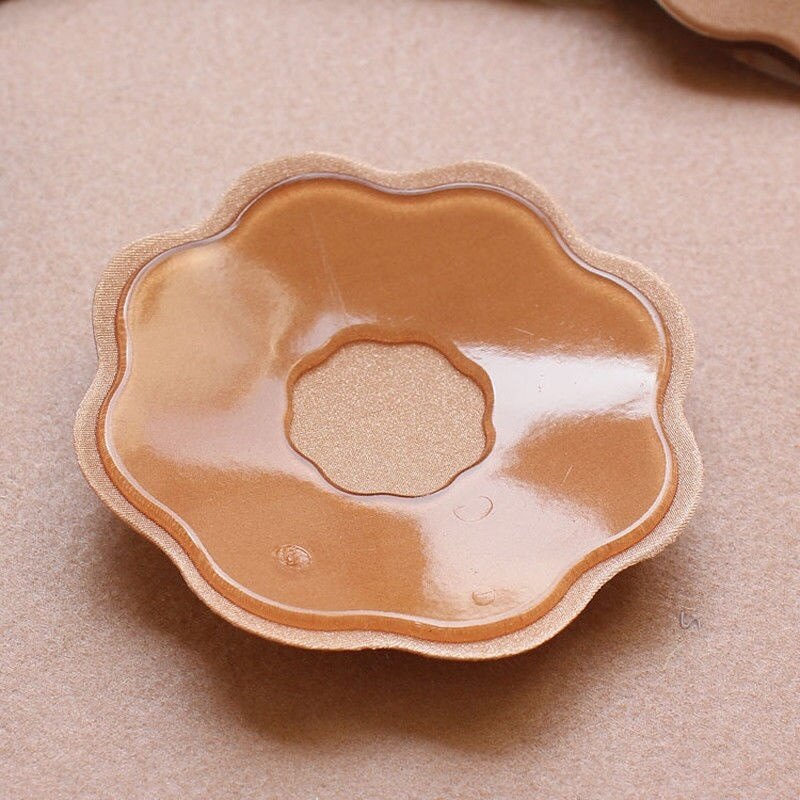 2Pcs Fashion Sexy Bra Pad Reusable Self Adhesive Silicone Invisible Nipple Stickers