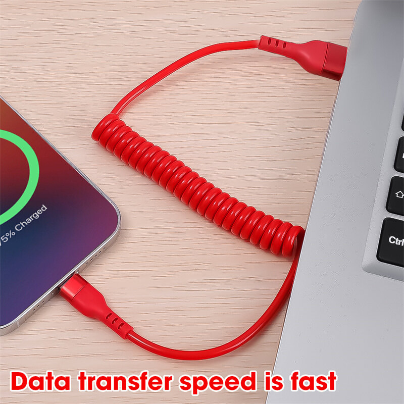 1/1.5m 3A USB Lightning mùa xuân xe cáp sạc nhanh sạc nhanh ngày Cáp tương thích với iPhone