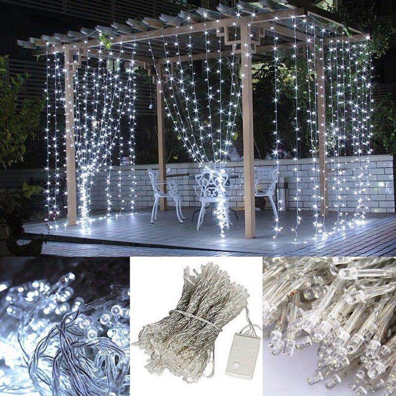 【Free Vận Chuyển + Đèn Flash Deal】 5 Set 3x3 M 300LED Sổ Icicle Dây Cổ Tích Ánh Sáng Ngoài Trời tiệc cưới Trang Trí