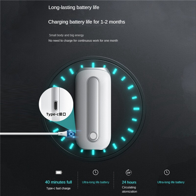 Essential Oil Aroma Diffuser Electric Aroma Diffuser Essential Oil Diffuser Wall-Mounted Big Battery 4 Modes Purifier