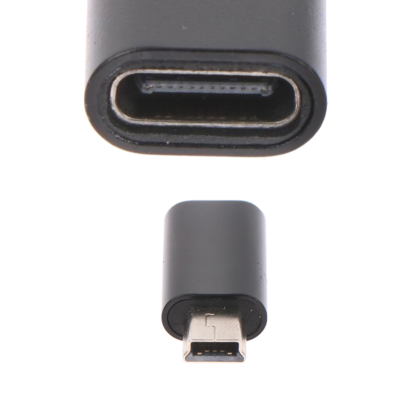 wuyangmin Mini 5 Pin USB Adapter B Male to USB Type C Female Data Data Transfer Connector