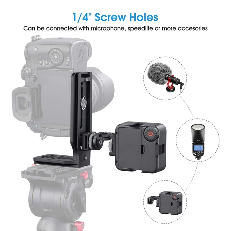 DSLR Camera L Bracket Vertical Horizontal Switching Tripod Quick Release Plate for Canon Nikon Stabilizer Tripod Monopod