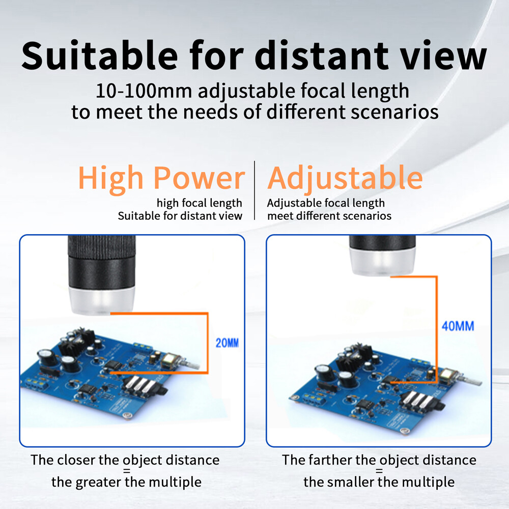 Meterk 5.5-inch màn hình LCD điện tử kính hiển vi 10 Megapixel công nghiệp kính hiển vi kỹ thuật số bảo trì điện tử kính lúp 1000X độ phóng đại 8LED ánh sáng cường độ điều chỉnh hình ảnh video Chế độ phát lại