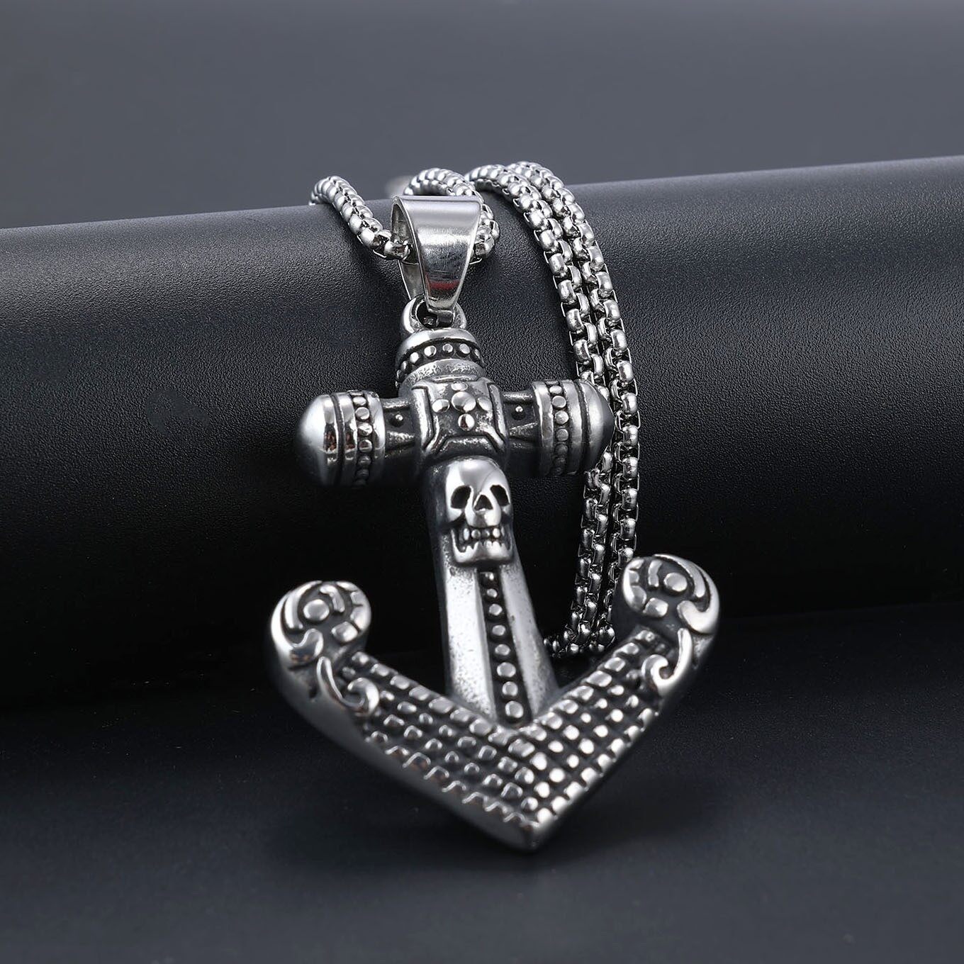WXR Stainless Steel Retro Boat Anchor Pendant Viking Likes Sailing Sailing Cross Pendant