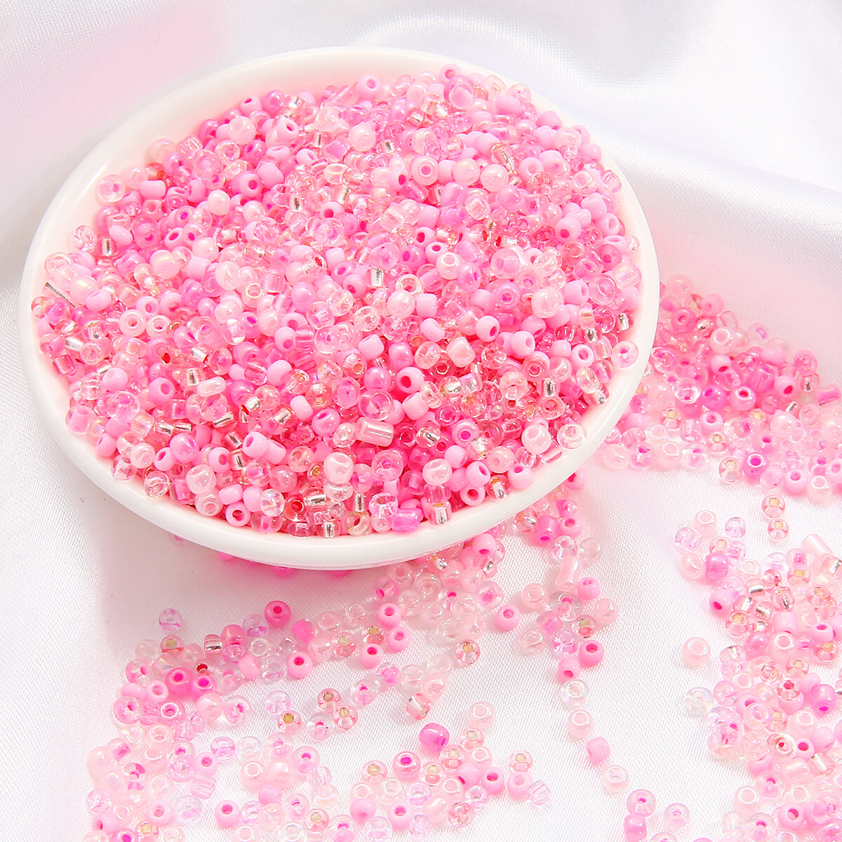 1000Pcs/Bag 3mm Solid Colors Glass Beads Mix Colors Rice Bead For Fashion DIY Jewelry Making Bracelet Necklace