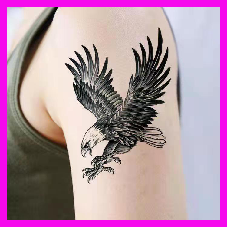 Miếng Dán Hình Xăm Tạm Thời Họa Tiết Đại Bàng Hình Xăm Ngực Nửa Cánh Tay Giả Lâu Trôi Chống Nước Cho Nam Và Nữ