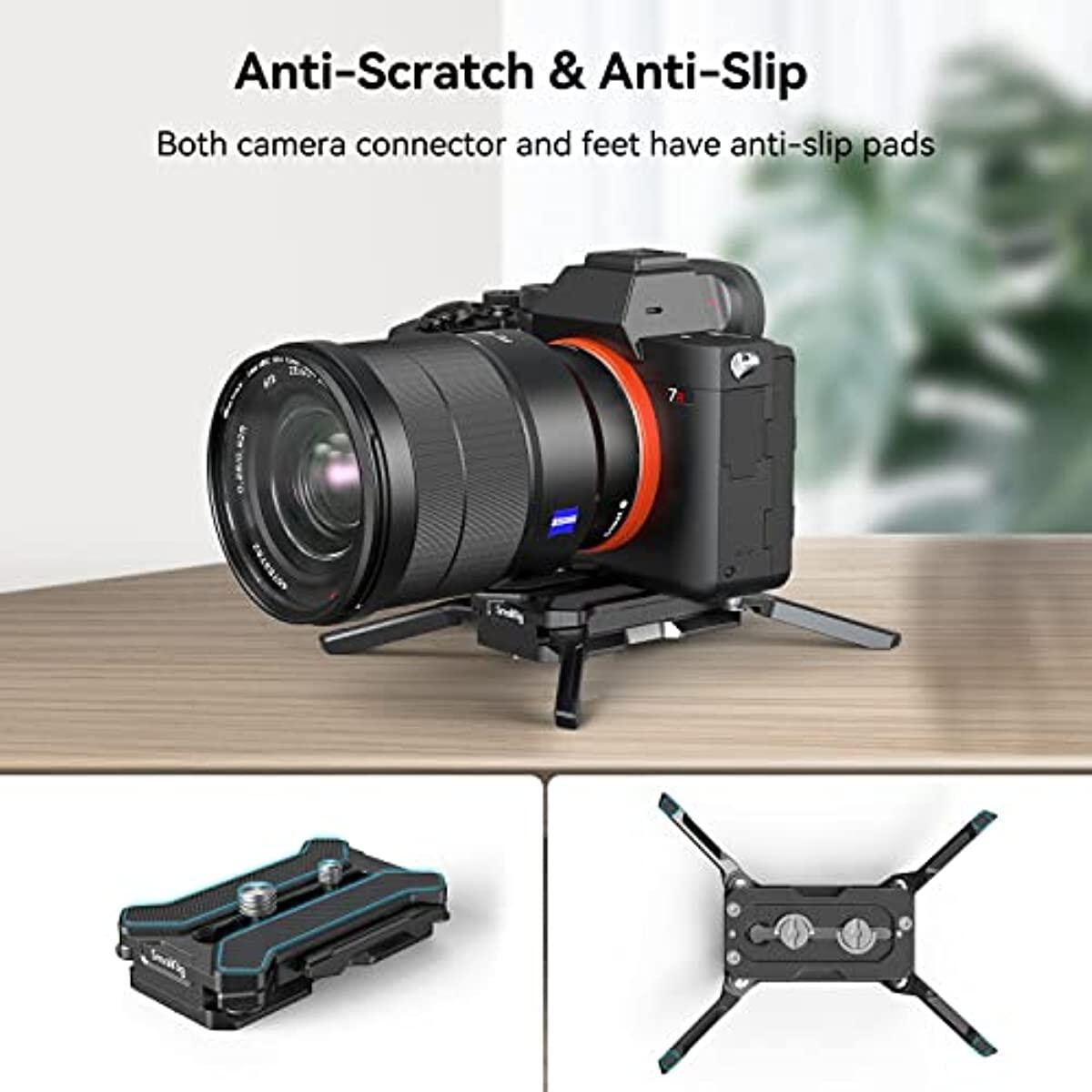 SmallRig Arca Quick Release Plate with Foldable Quadruped Support for Tripod Ball Head 38mm Manfrotto Base Mount 3913
