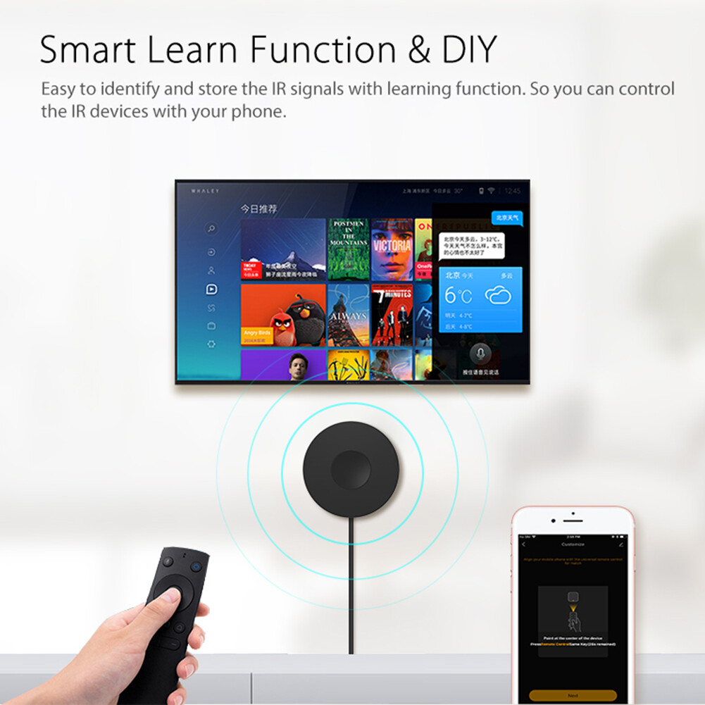 Tuya WiFi IR RF Remote Control Support for Amazon Alexa Google Assistant Universal Infrared Remote Control for Air Conditioner TV Appliances