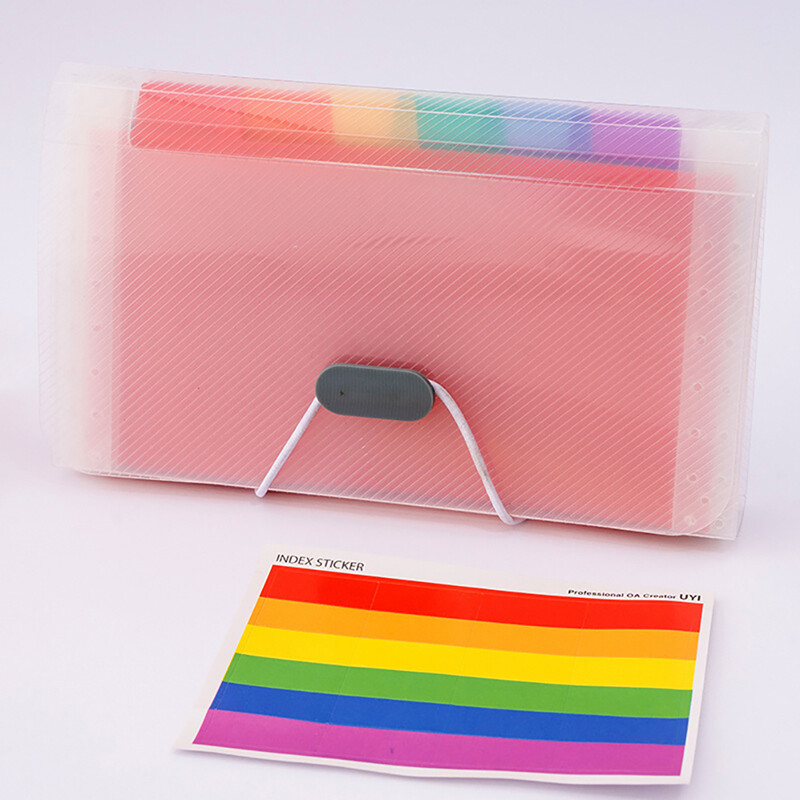 Pnate A6 13 cells Portable File Folder Extension Wallet Bill Receipt File Organizer