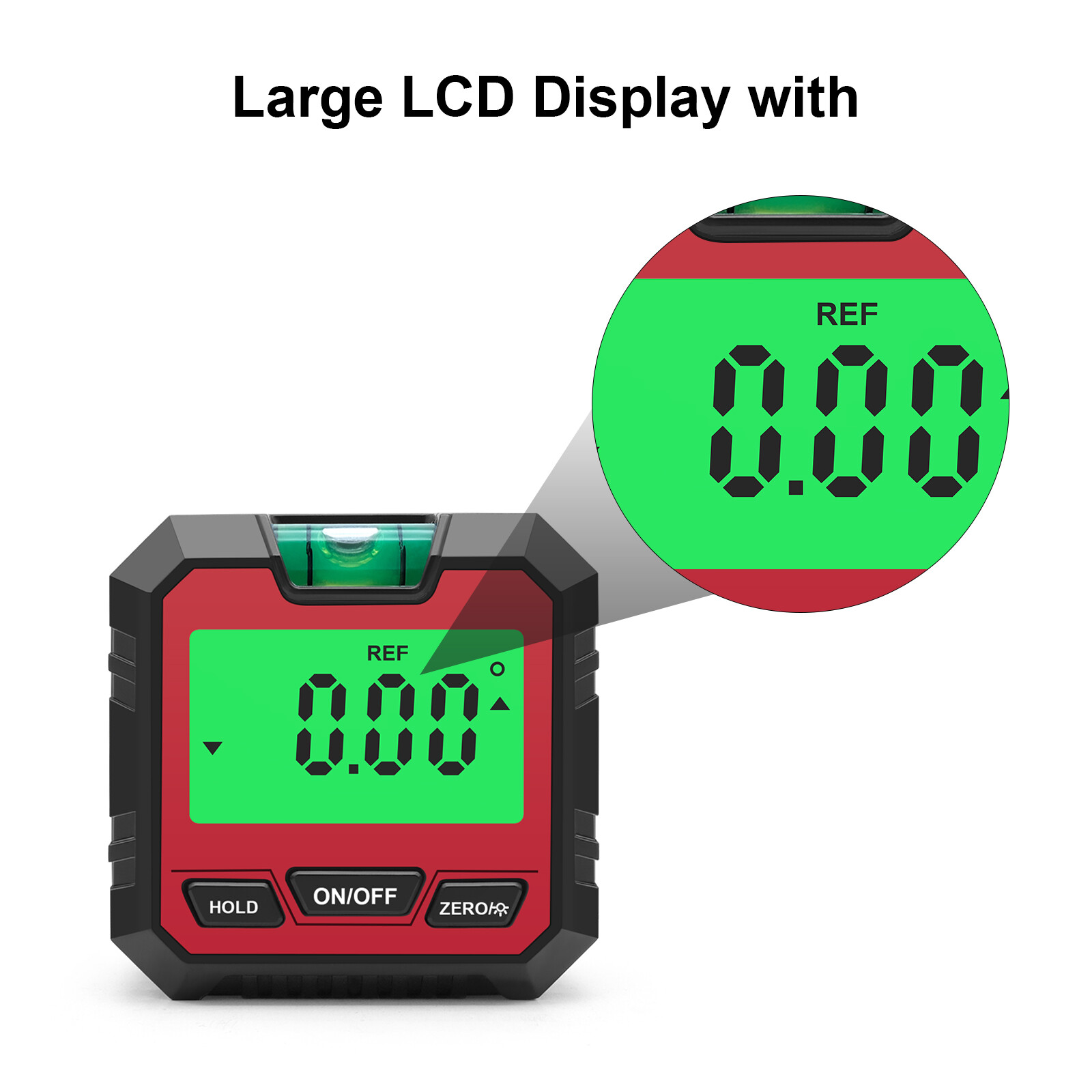 Mini Digital Inclinometer Protractor/Inclinometer/Level 3 IN 1 Angle Finder Angle Meter/Bevel Gauge 90° Gauge Digital Level Box for 4 x 90 Degree Measuring Range