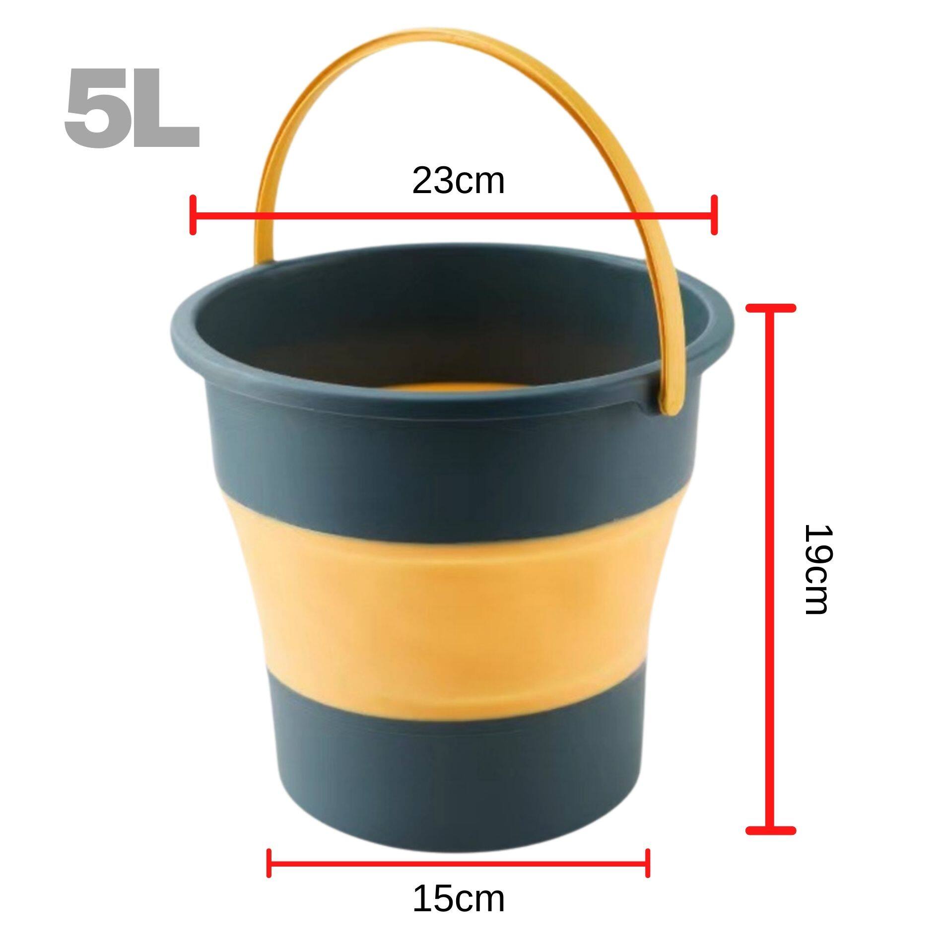 Foldable Pail 10L Portable Folding Collapsible Pail Outdoor Car Wash
