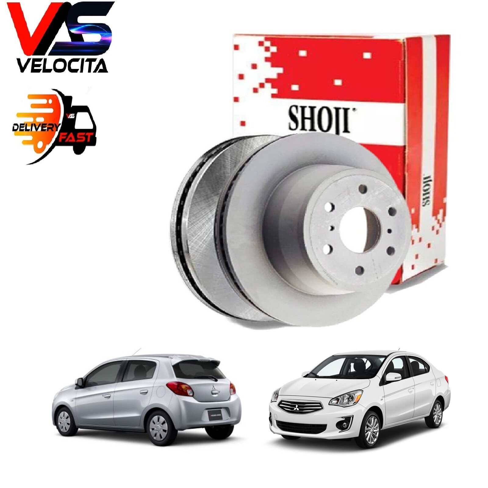 SHOJI FRONT BRAKE DISC ROTOR MITSUBISHI MIRAGE (DF8045) Lazada
