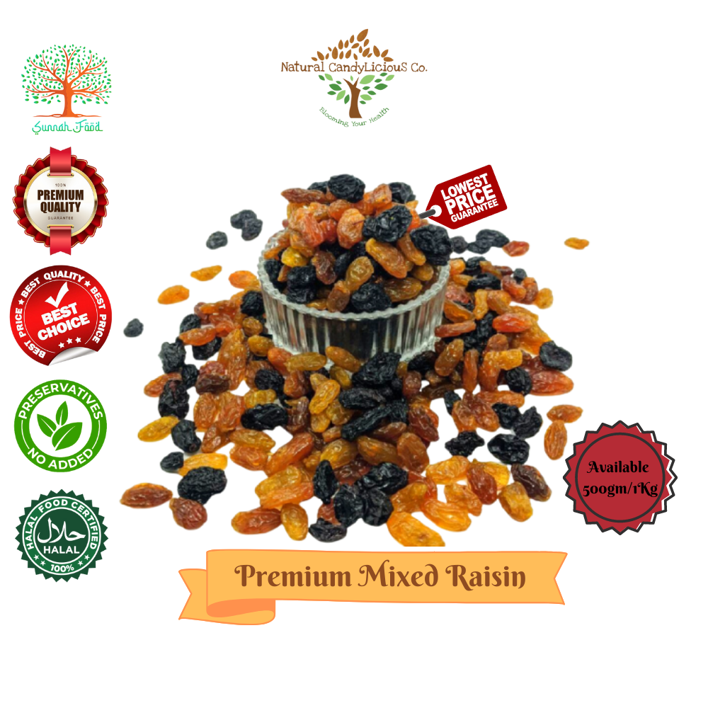 Premium Mixed Raisin Healthy Snacking/Sunnah Foods Good Source of