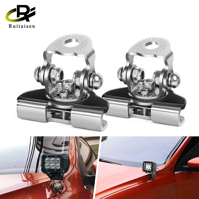 Auto Car Engine Hood Light Bracket Holder Off road SUV Engine Cover Led Work Light Bar Mounting Clamp Universal