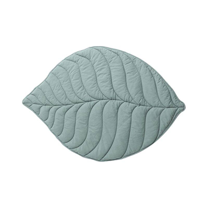 ผ้าฝ้ายสำหรับเด็กทารกพรมผ้าห่ม Leaf Shape การคลานเล่นพรมเด็กของตกแต่งห้องเด็ก