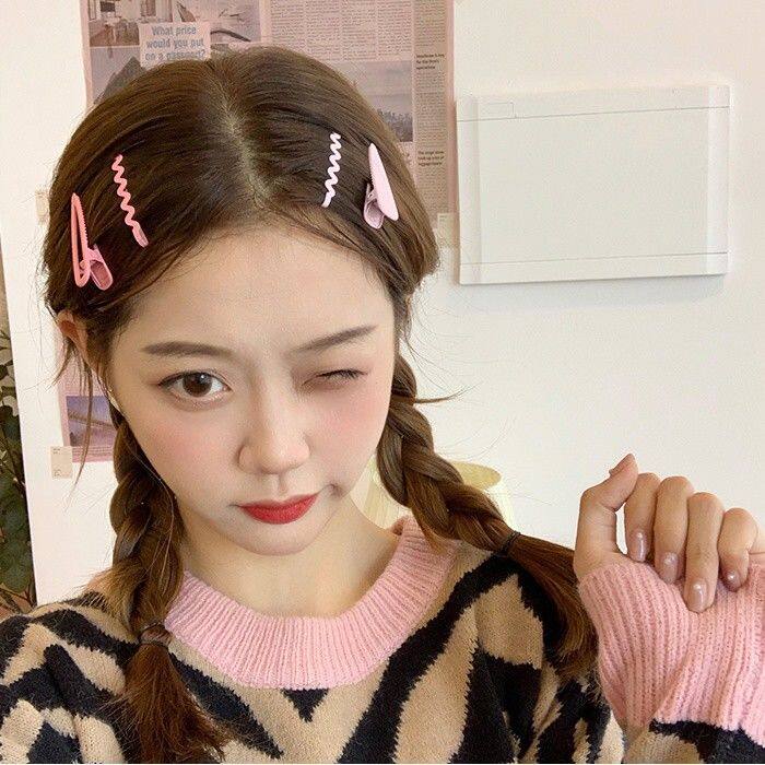 4 Cái/bộ Kẹp Tóc Sáng Màu Trơn