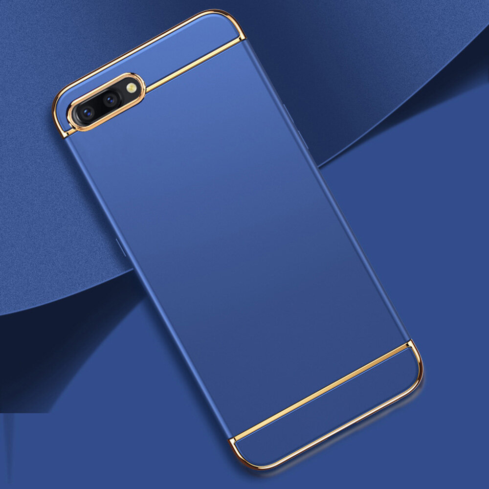 LEEWINDA For OPPO R11 R11S Plus R17 Plus Pro Phone Case,Luxury Matte Plating Gold PC Hard Shell 3 in 1 Back Cover