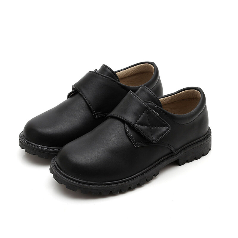 New Boys Leather Shoes British Style School Performance Kids Wedding Party Shoes Black Casual Children Moccasins Shoes Size 26-42