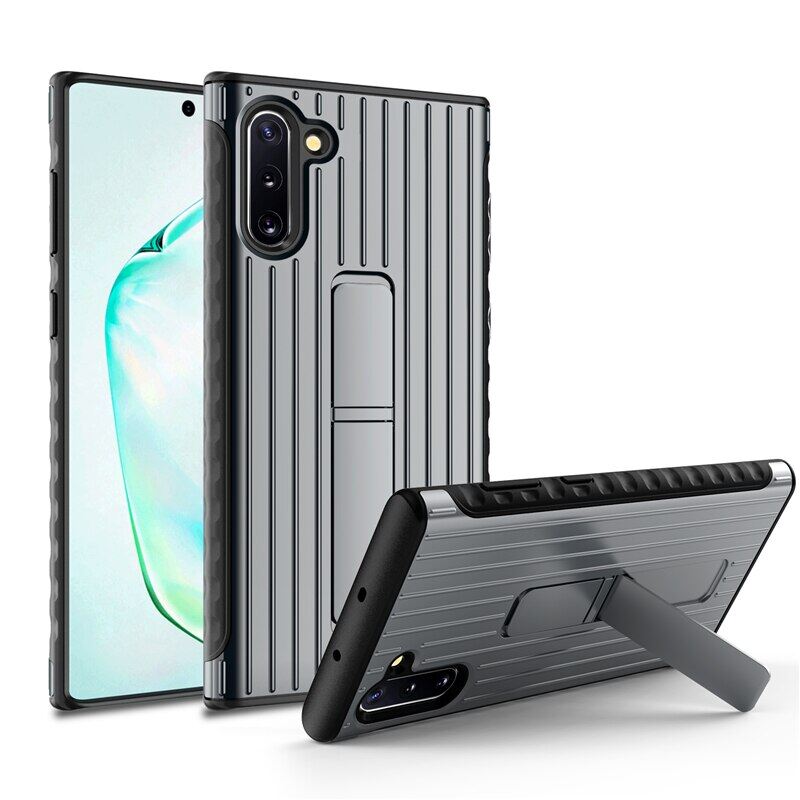 Samsung Galaxy Note 10 Plus Phone Stand Case Armor Shockproof Bracket Protective Cover Shell For Galaxy Note10 Plus Note10+