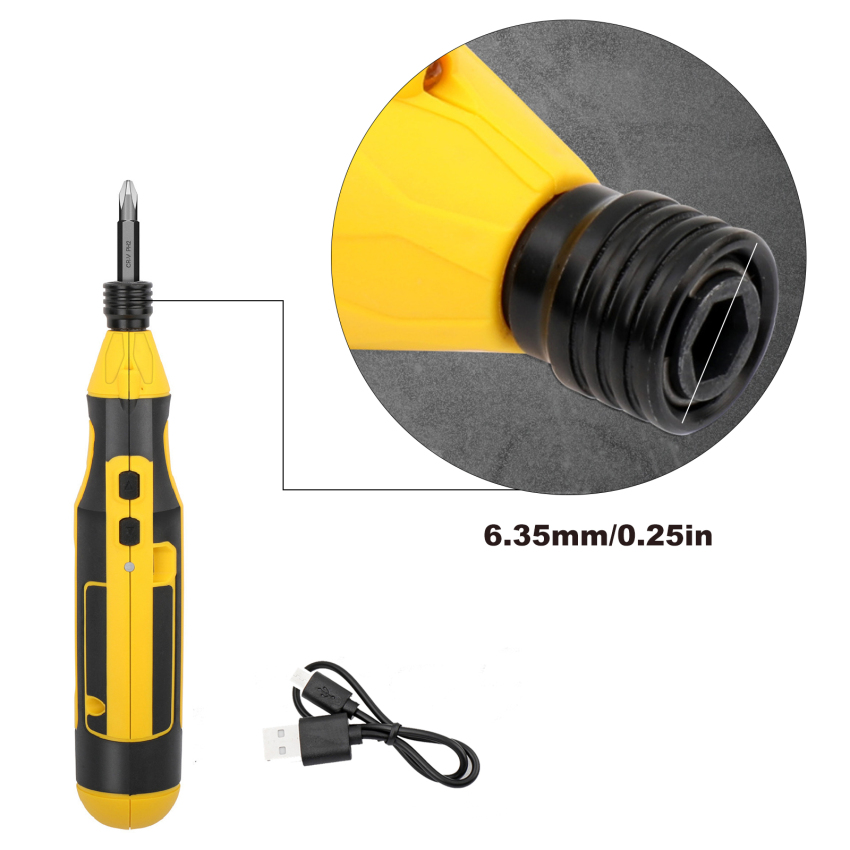 Tuốc Nơ Vít Điện 3.6V Dụng Cụ Điện Cầm Tay Sạc USB Máy Khoan Không Dây Không Dây Có Thể Sạc Lại Cái Khoan Tay