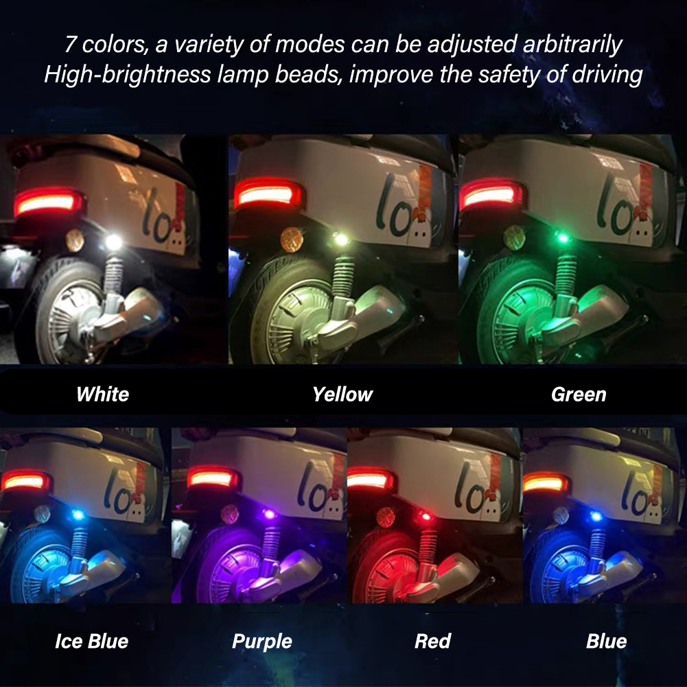 Motorpark Motorcycle Strobe Lights RC Drone LED Flash Position Wireless Light for RC Fix Wing Aircraft Airplane Helicopter Warning Lights