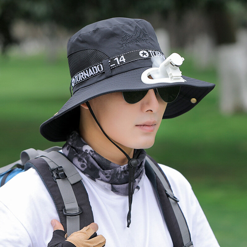 KYUSHUAD Men's sun hat outdoor sun protection hat sun hat breathable men hat with fan