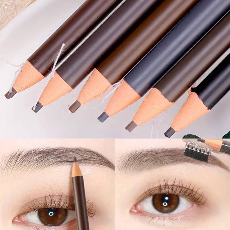 [Perfect Sunfeel] Pull Line Eyebrow Pencil 2mm Tip Black Grey Brown Waterproof Eye Brow Natural Eye Makeup Tools Cosmetics
