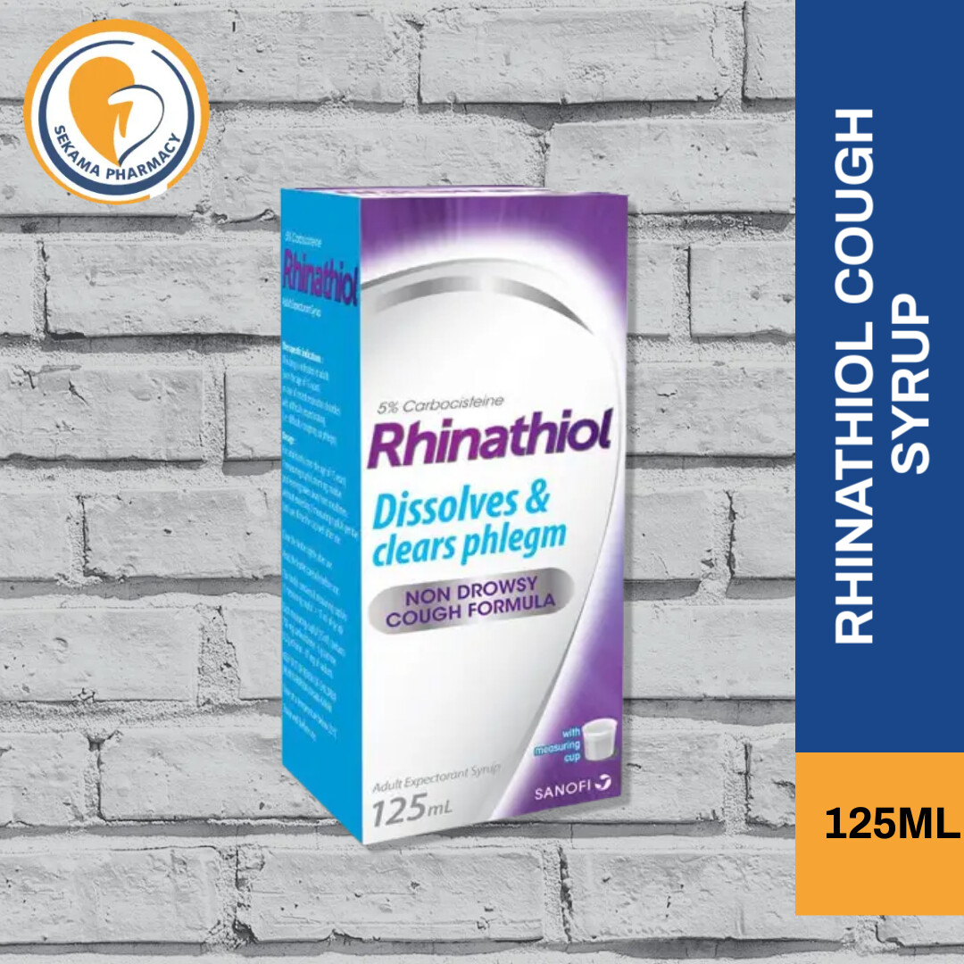 SEKAMA PHARMACY RHINATHIOL ADULT COUGH SYRUP 125ML [EXP 03/2025] Lazada