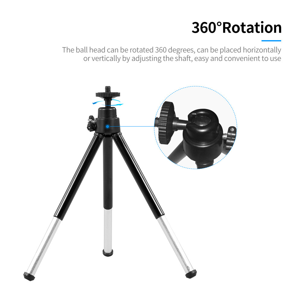 Chân Máy Webcam Di Động Webcam Mini Nhẹ, Chân Máy Cho Webcam Điện Thoại Thông Minh Giá Ba Chân Để Bàn, Giá Đỡ Điện Thoại Giá Để Bàn