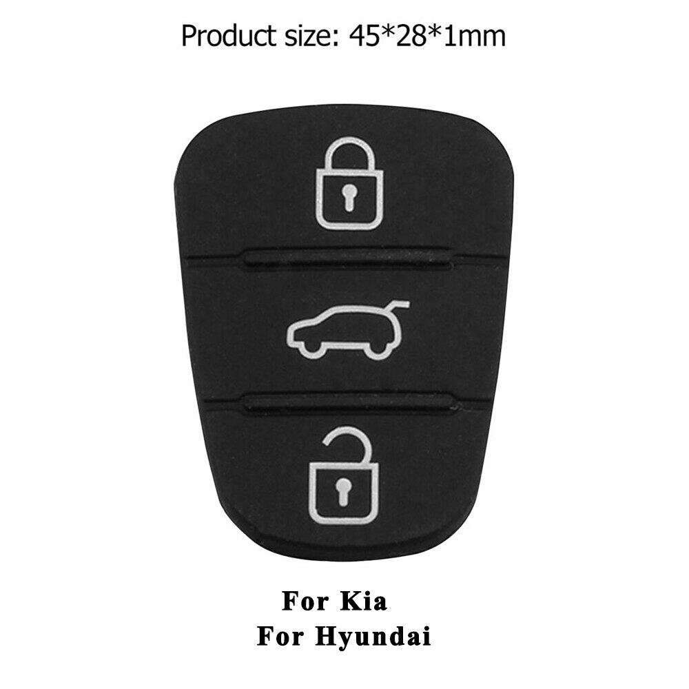 Replacement 3 button remote key fob case ruer pad for hyundai i10 i20 i30 ix35 for kia k2 k5 rio sportage flip key }{“：》《