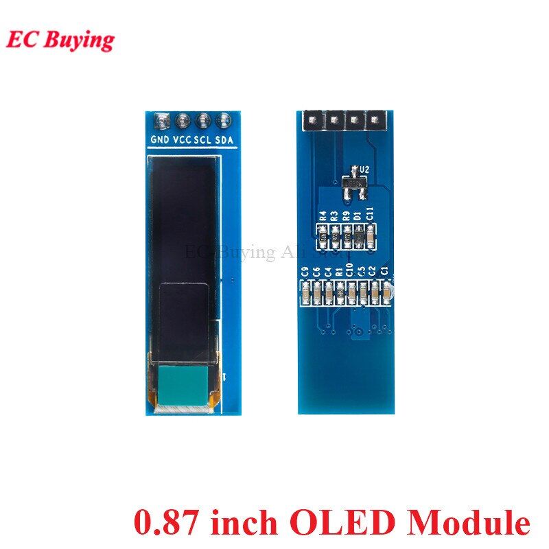 0.87 inch oled lcd dispaly module 128x32 0.87" led screen white iic i2c interface ssd1316 driver for arduino avr stm32