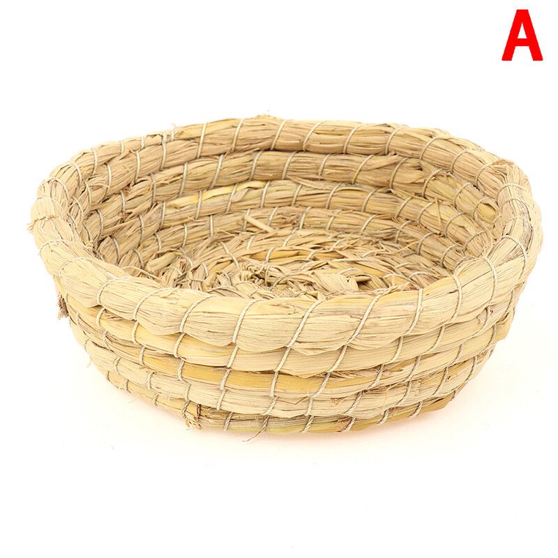 Straw Budgerigar Bird's Nest Round Rattan Bird Nest Handmade Craft Vine Straw