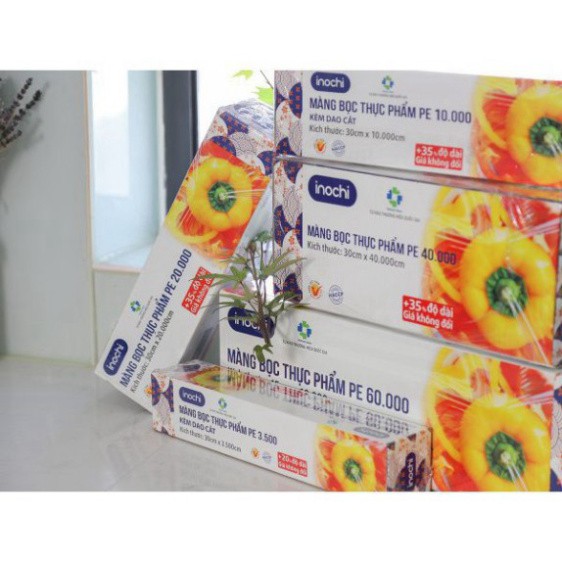Màng bọc thực phẩm PE Inochi 45x600cm (tiêu chuẩn Nhật Bản)