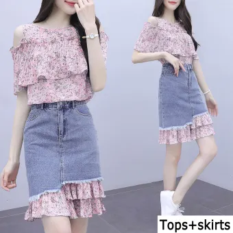 tops for jeans skirt