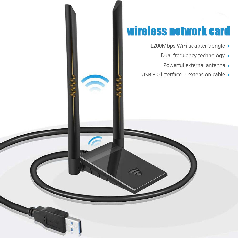 Bộ Chuyển Đổi WiFi USB 3.0 Card Mạng Không Dây Băng Tần Kép AC1200 Đối Với Máy Tính PC