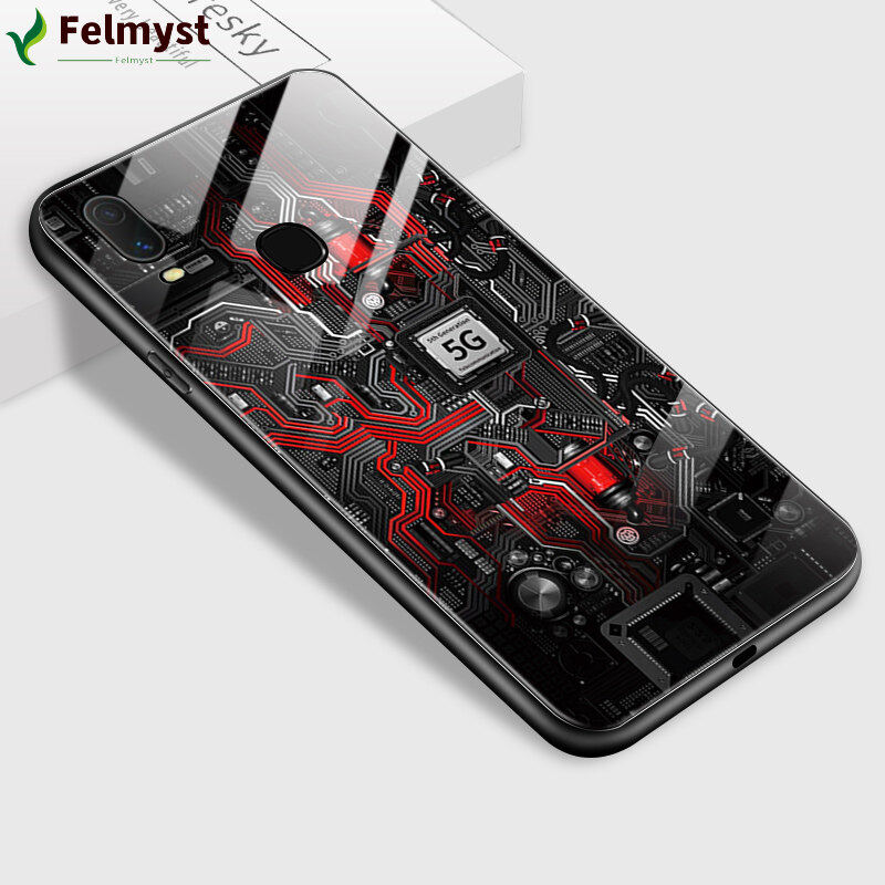 cellphone case For Samsung Galaxy S20 FE Technology Circuit Board Explorer Exploration Theme Version Case Tempered Glass Back Cover Casing