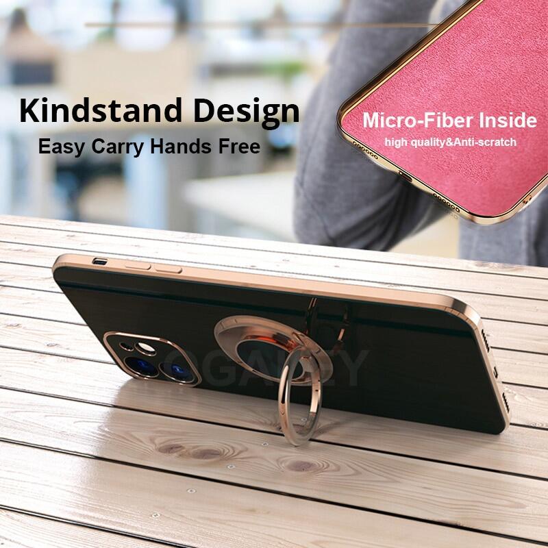 Mạ sang trọng Khung giá đỡ vòng nhẫn kim loại bảo vệ trường hợp đối với iPhone 15 Pro Max 14 cộng với 13 mini 12 Pro 11 XS Max XR 7 8 cộng với ống kính máy ảnh chống sốc Bìa