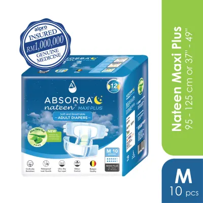 Alpro Pharmacy Absorba Nateen Maxi Plus Adult Diapers (M) 10s