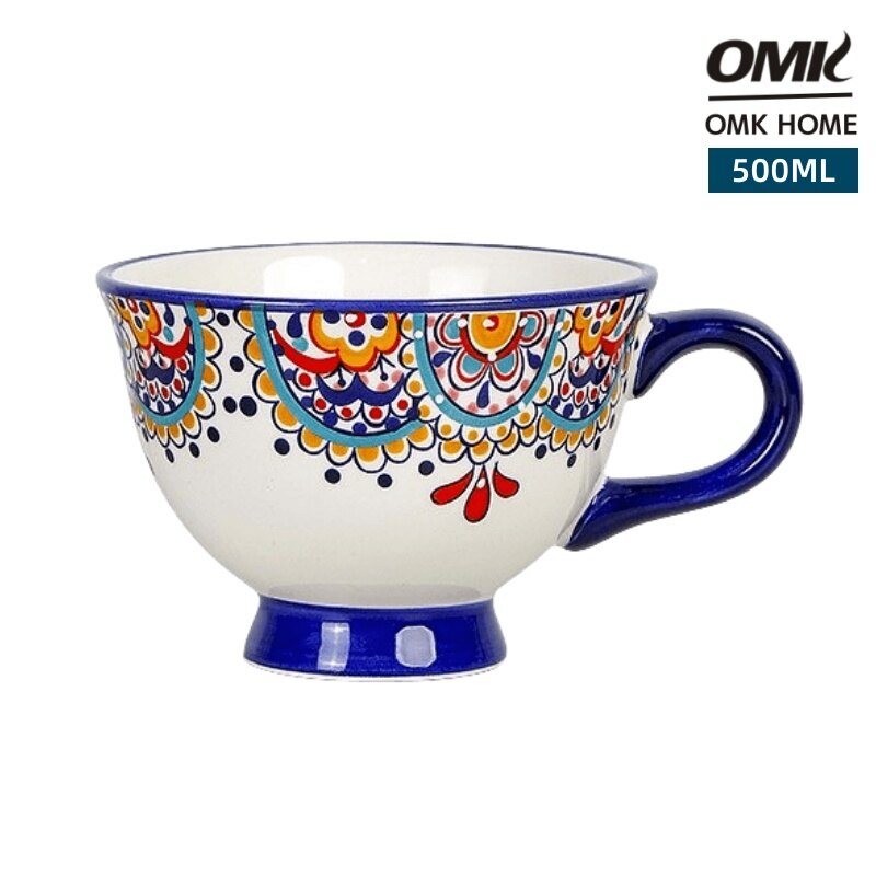 Omk Mỹ gốm 500ml cốc chén ăn sáng cà phê